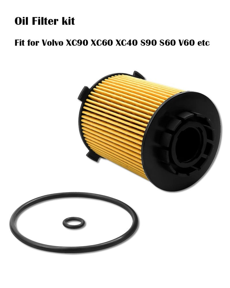 GUZIKO 2Pcs Oil Filters Fit for Volvo XC90 C60 S90 2015-2020 Replace 31372212 32140029 - Image 2